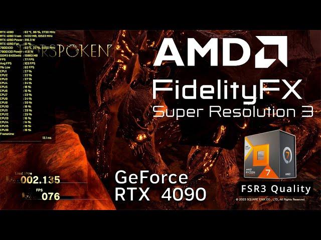 FSR3 & Frame Generation in Forspoken on RTX 4090 FE | 4K FSR3, Native, DLSS Frame Gen Testing