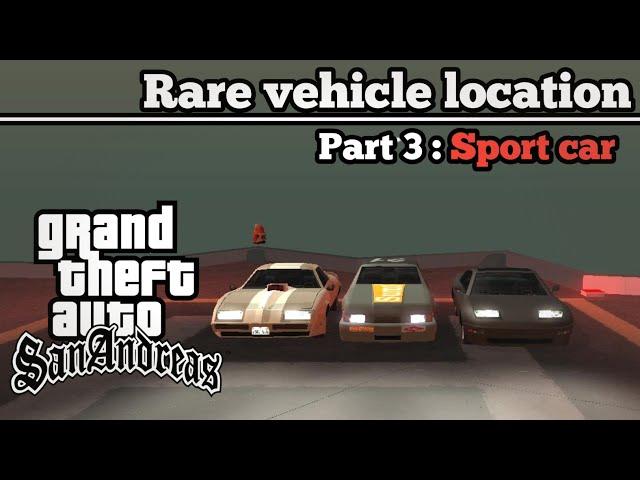 GTA SA 3 rare vehicle location part 3 (Sport car edition)