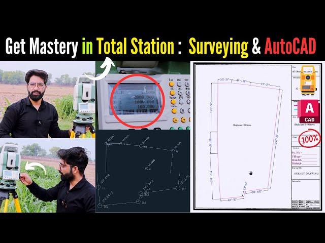 Total Station Setup and Data Import in AutoCAD