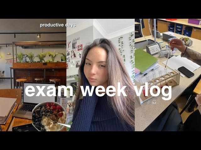 STUDY VLOG exam week, coffee shops & college