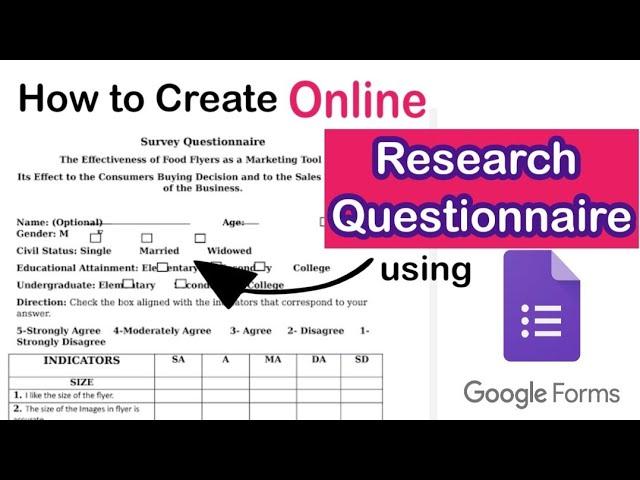 Google Forms | How to create Online Survey/questionnaire using Google Forms