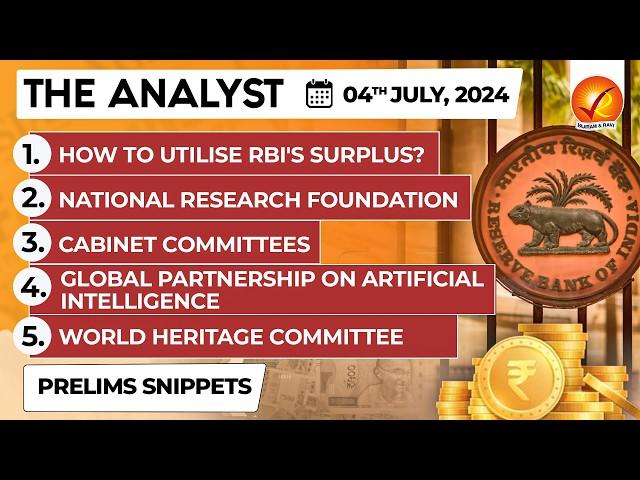 The Analyst 4th July 2024 Current Affairs Today | Vajiram and Ravi Daily Newspaper Analysis