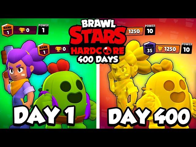 We Survived 400 Days in HARDCORE Brawl Stars..