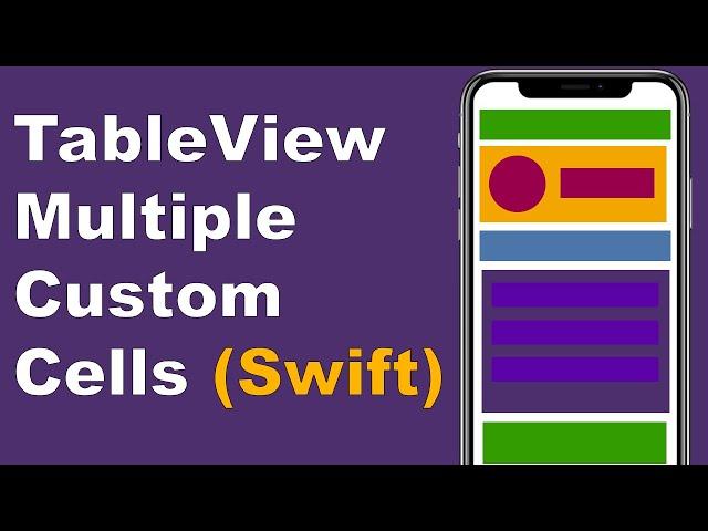 Swift: Multiple Custom Cells TableView (Swift 5, Xcode 11, iOS)