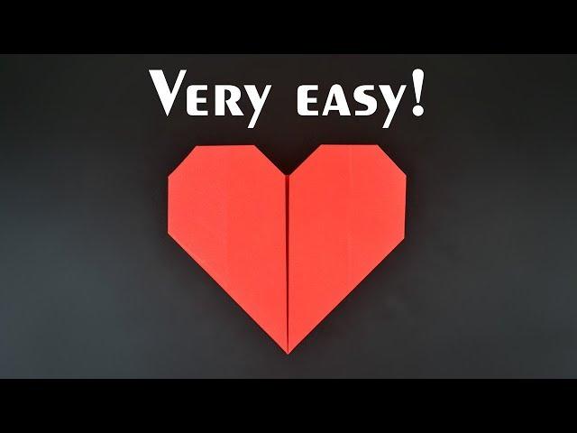 Easiest Origami Heart Ever! - Tutorial in English (BR)