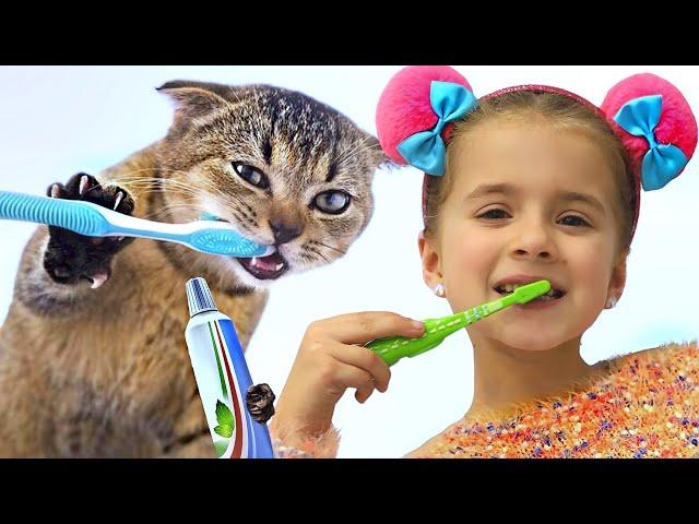 Ruby and Bonnie learn how to care for a kitten