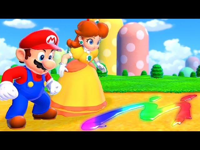 Bowser's Fury: Mario vs Daisy - Full Game Walkthrough (2-Player Splitscreen Race)