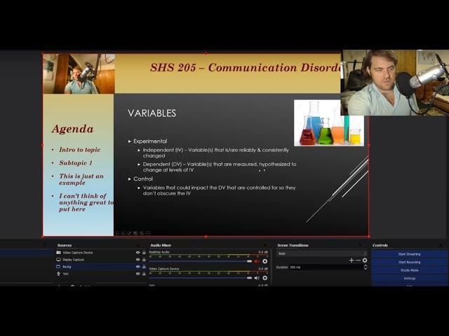 How to Use OBS Studio for Screencapture/Picture-in-Picture Lectures