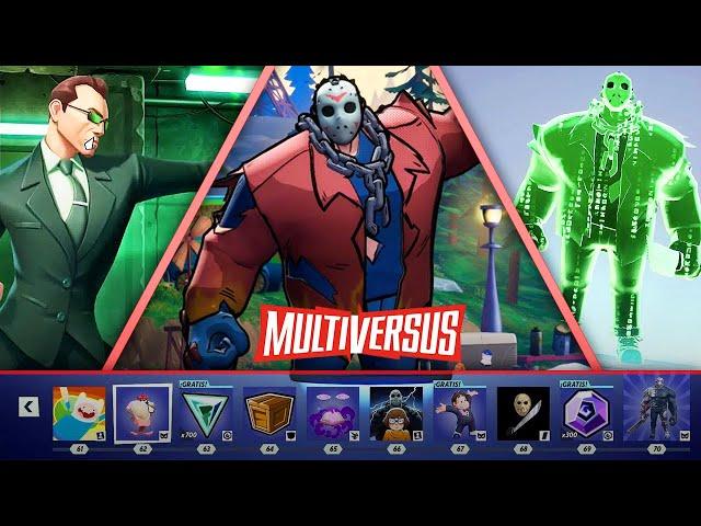 MultiVersus - Jason NEW Skins & ALL Season 1 Battle Pass Rewards + Agent Smith, Rifts, Perks & MORE!