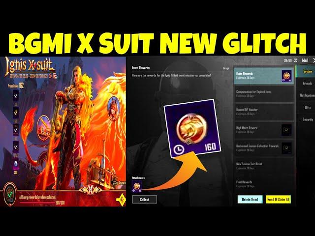 BGMI X SUIT NEW GLITCH | GET FREE 160 X SUIT TOKEN