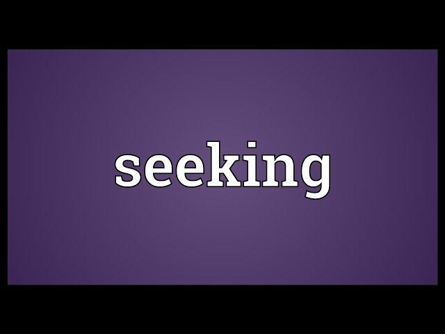 Seeking Meaning