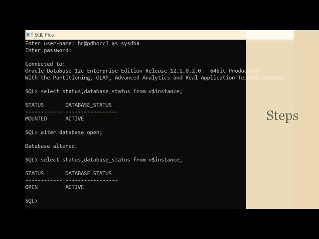 ORA 01033 ORACLE initialization or shutdown in progress | Solution