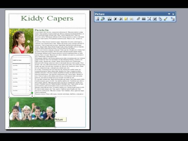 Resize and crop an image in Microsoft Publisher