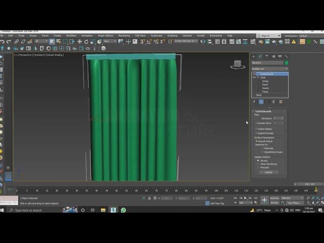 3DS MaX Tutorial - Modeling Curtain using Cloth simulation