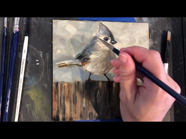 How to paint a bird Painting a Titmouse with Krista Eaton