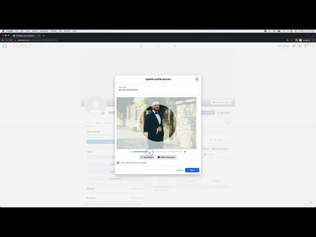 How to upload a Facebook profile photo