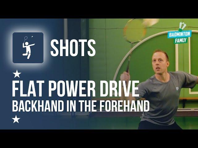 Flat Drive Backhand in Forehand Side, Badminton