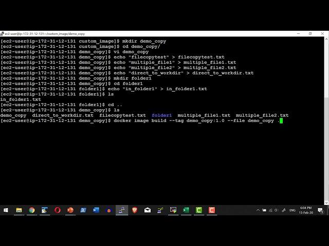 Docker Container Image Build CMD WORKDIR COPY - Video 24