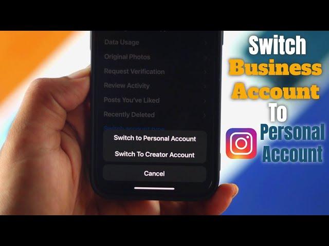 How To- Switch Back To Instagram Personal Account From Business Account!