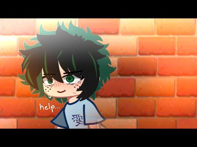 deku is stuck in a wall...kacchan help him!!