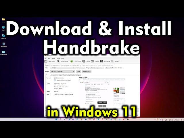 How to Install Handbrake in Windows 11