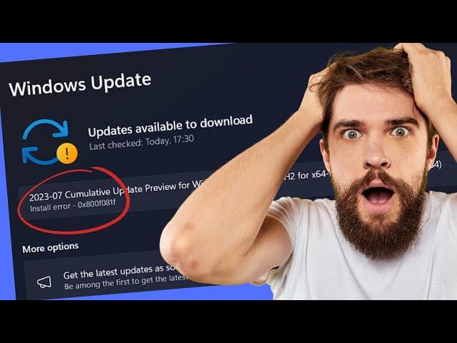 How to FIX Windows Update Install Error 0x800f081f in Windows 11 (2023) | FIX Windows Update Errors