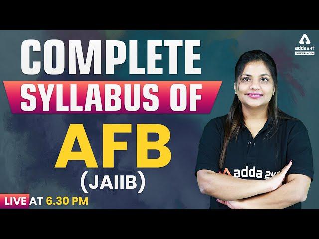 Complete Syllabus of AFB | JAIIB Accounting and Finance for Bankers #JAIIBAdda247