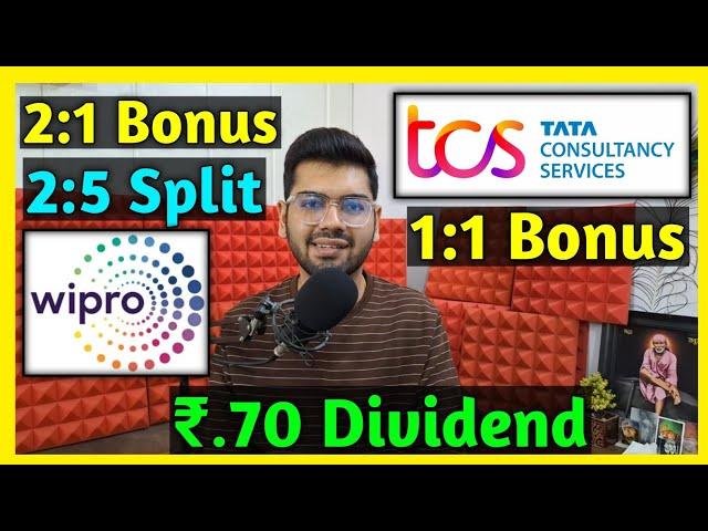 Wipro + TCS Ltd • Stocks Declared High Dividend, Bonus & Split With Ex Date's