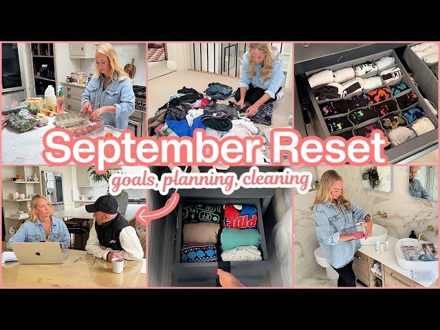 SEPTEMBER RESET with me |  Productive Day - Goal Setting, Decluttering + Cleaning 