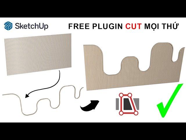  NEW PLUGIN FREE CURIC FACE KNIFE CẮT MỌI ĐỐI TƯỢNG TRONG SKETCHUP| LTA DESIGN