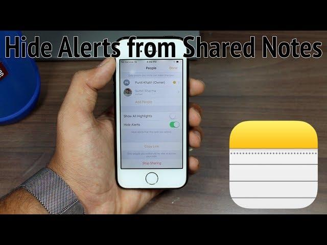 How to Hide Alerts from Shared Notes on iPhone and iPad