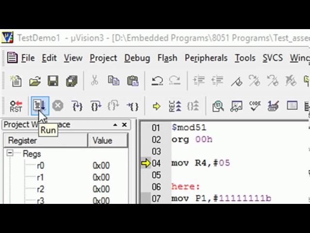 Keil uVision Tutorial on How To Create and Run Assembly & C Programs