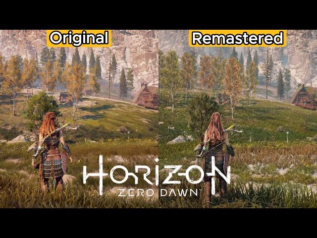 Horizon Zero Dawn Original vs Remastered - Comparison of Details - Physics - Graphics Comparison