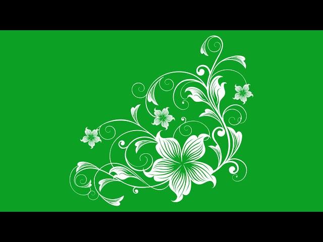 floral background green screen