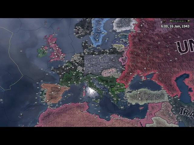 Hoi4, but Every Province is Mountains | HoI4 Timelapse