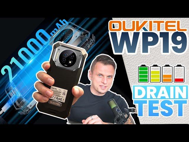 OUKITEL WP19: 21000mAh BATTERY DRAIN TEST 🪫