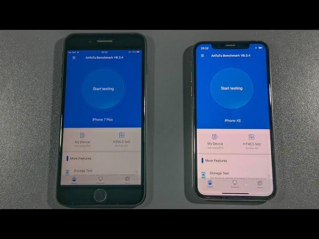 Iphone XS vs Iphone 7 Plus Antutu Benchmark Test