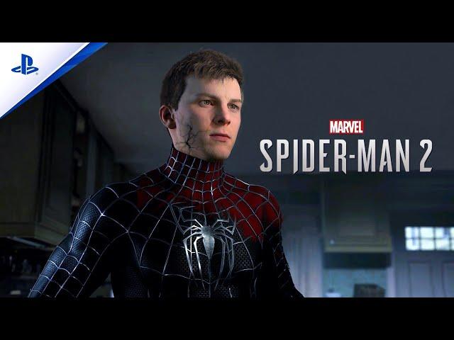 Marvel's Spider-Man 2 Peter Transforms Into Raimi Black Suit For MJ Full Battle