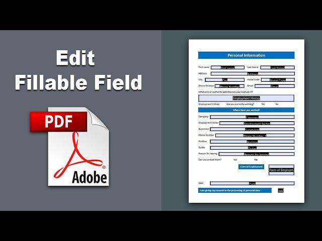How to edit fillable text boxes in pdf form in Adobe Acrobat Pro DC 2022