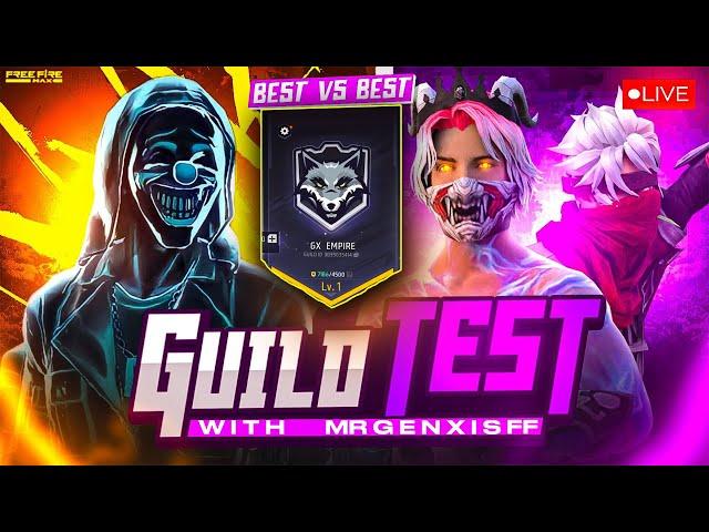 GUILD TEST + 4 v 4 WITH SUBSCRIBERS GX EMPIRE  #nonstopgaming #freefirelive