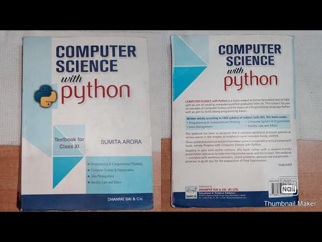 Computer science with python by Sumita Arora