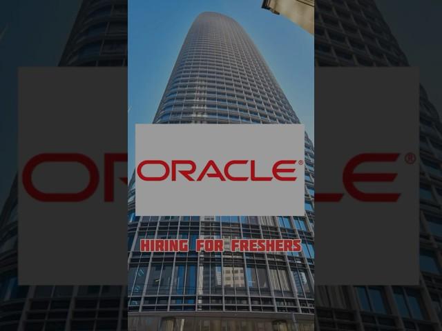 Oracle company hiring for freshers. #freshers #2024 #hiring