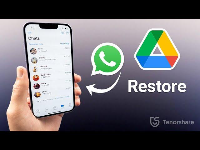 Restore WhatsApp Messages on iPhone from Google Drive without Android