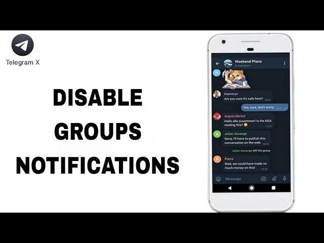 How To Disable Groups Notifications On Telegram X App