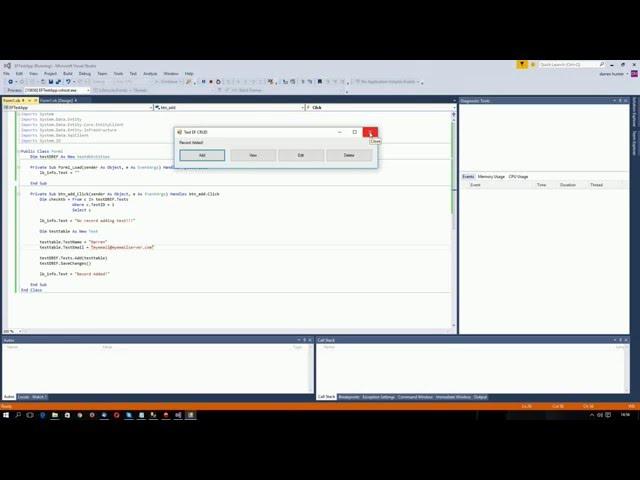 Entity Framework (EF) CRUD with SQL Server and Visual Studio