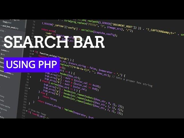 search bar using Php and MySQL