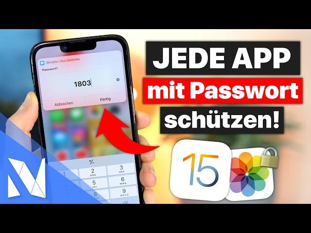 JEDE App mit einem Passwort schützen! (iOS 15) - Tutorial | Nils-Hendrik Welk