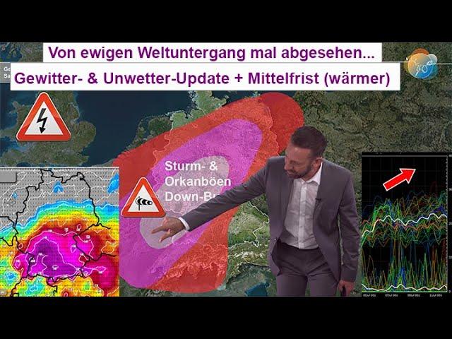 Gewitter-Fahrplan bis Sonntag. Unwettergefahr heute & von Samstag auf Sonntag. Mittelfrist-Trend.