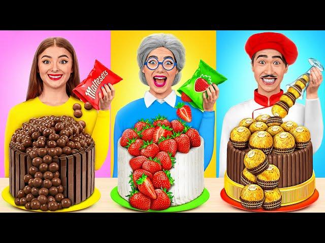 Me vs Grandma Cooking Challenge | Cake Decorating Challenge by Multi DO Smile