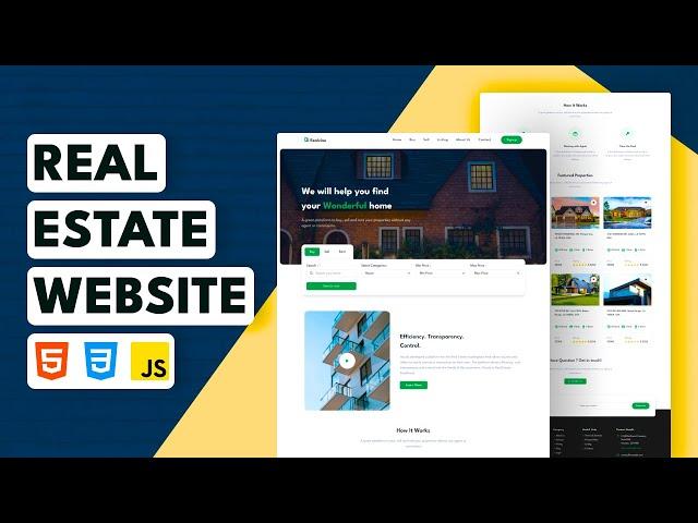 How to Make a Real Estate Website Using Html CSS JavaScript